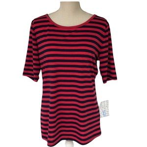 LuLaRoe Gigi Top  - Navy blue/pink - XL